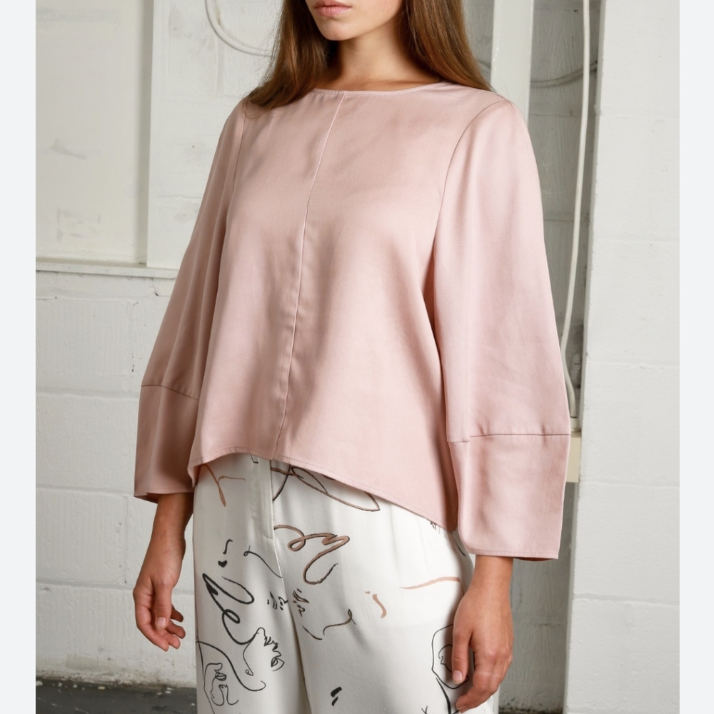 Native Youth Oxford Blouse - Dusty Pink - NEW with tags